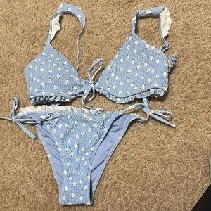 Hollister Daisy Smocked Tie-Side Bikini